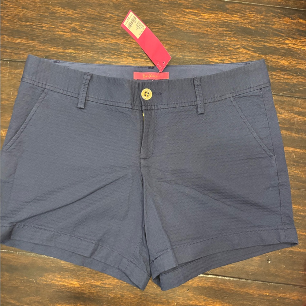 NWT ✨ Women’s Lilly Pulitzer True Navy Textured Callahan Shorts-
Size 8 - Picture 6 of 10